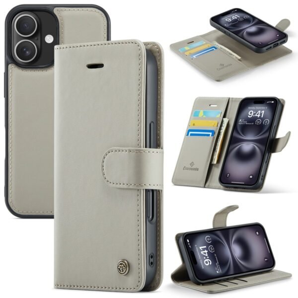 Casemania 2-in-1 Magnetic Case - iPhone 16 Plus - Parelgrijs