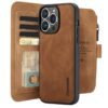 CaseMania 2-in-1 Trendy Wallet Met Rits - iPhone 16 Plus - Bruin