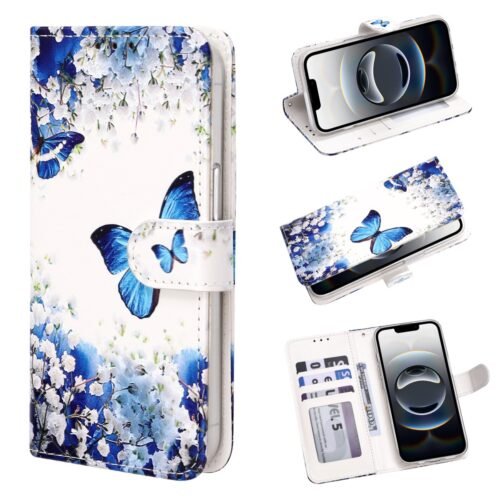 iPhone 17 Pro Max - Bookcase Print - Vlinder Blauw