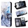 iPhone 16e - Bookcase Print - Marmer Blauw