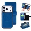 CaseMania 2-in-1 Genuine Leather Bookcase - iPhone 18 Pro - Blauw