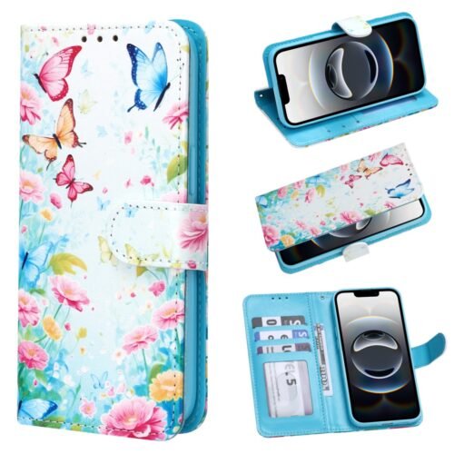 iPhone 17 Pro Max - Bookcase Print - Multi Bloemen en Vlinders