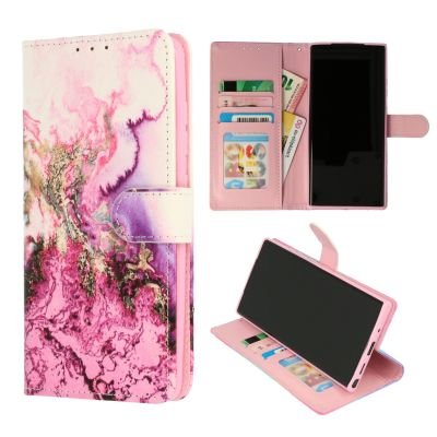 iPhone 16 Pro - Bookcase Print - Marmer Paars